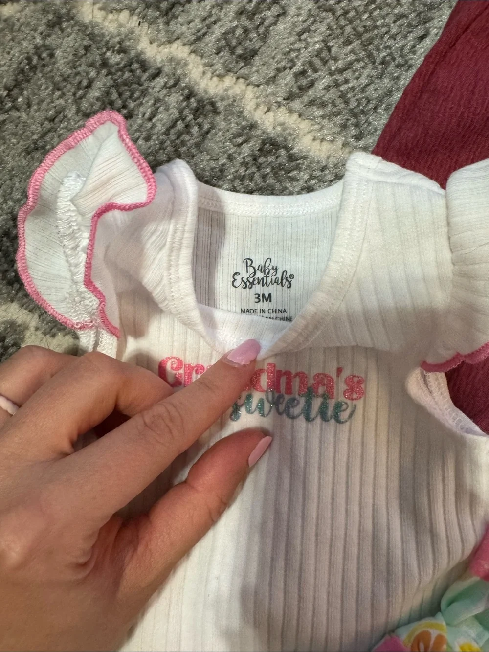 5 Piece 0-3/3 Month Baby Girl Sets